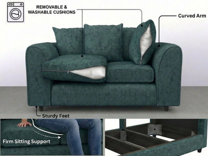 Alaska Fabric Scatter Back Sofa Set