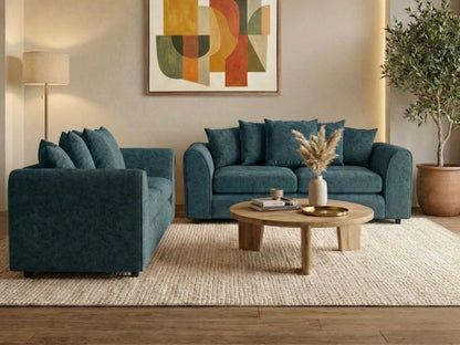 Alaska Fabric Scatter Back Sofa Set