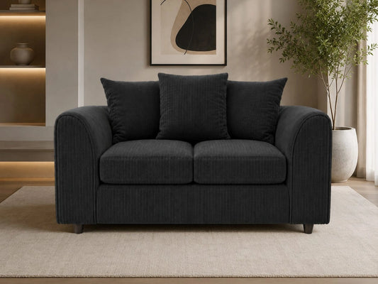 Jumbo Cord 2 Seater Fabric Scatter Back Sofa