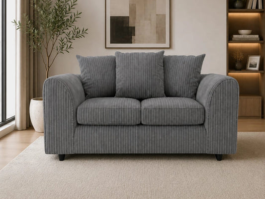 Jumbo Cord 2 Seater Fabric Scatter Back Sofa
