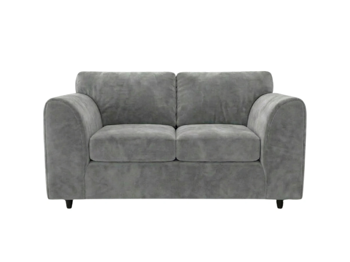 Plush Velvet Fabric Full Back Sofa Set