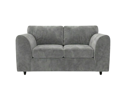 Plush Velvet Fabric Full Back Sofa Set