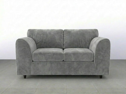 Plush Velvet Fabric Full Back Sofa Set