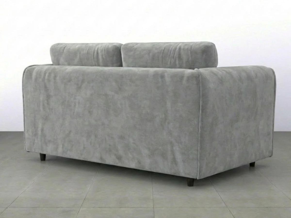 Plush Velvet Fabric Full Back Sofa Set