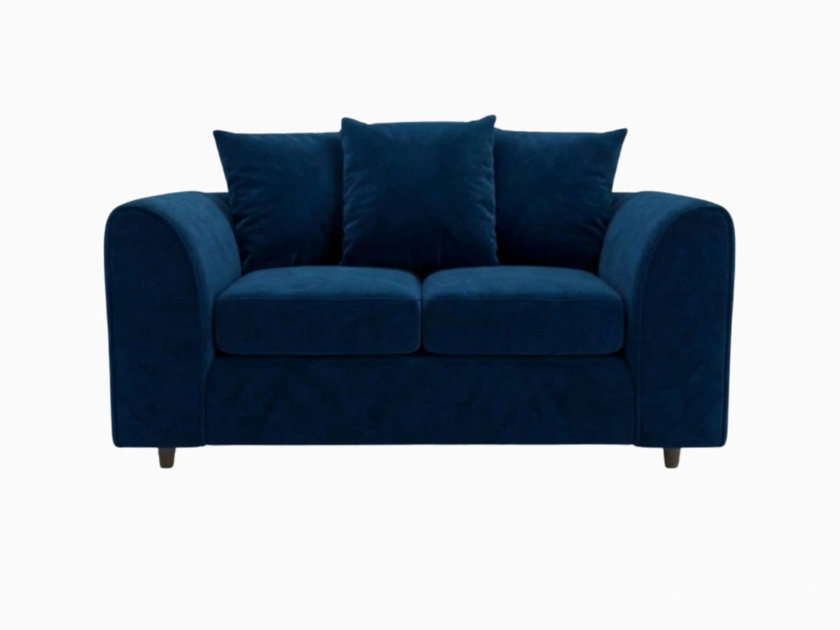 Plush Fabric Scatter Back Sofa Set