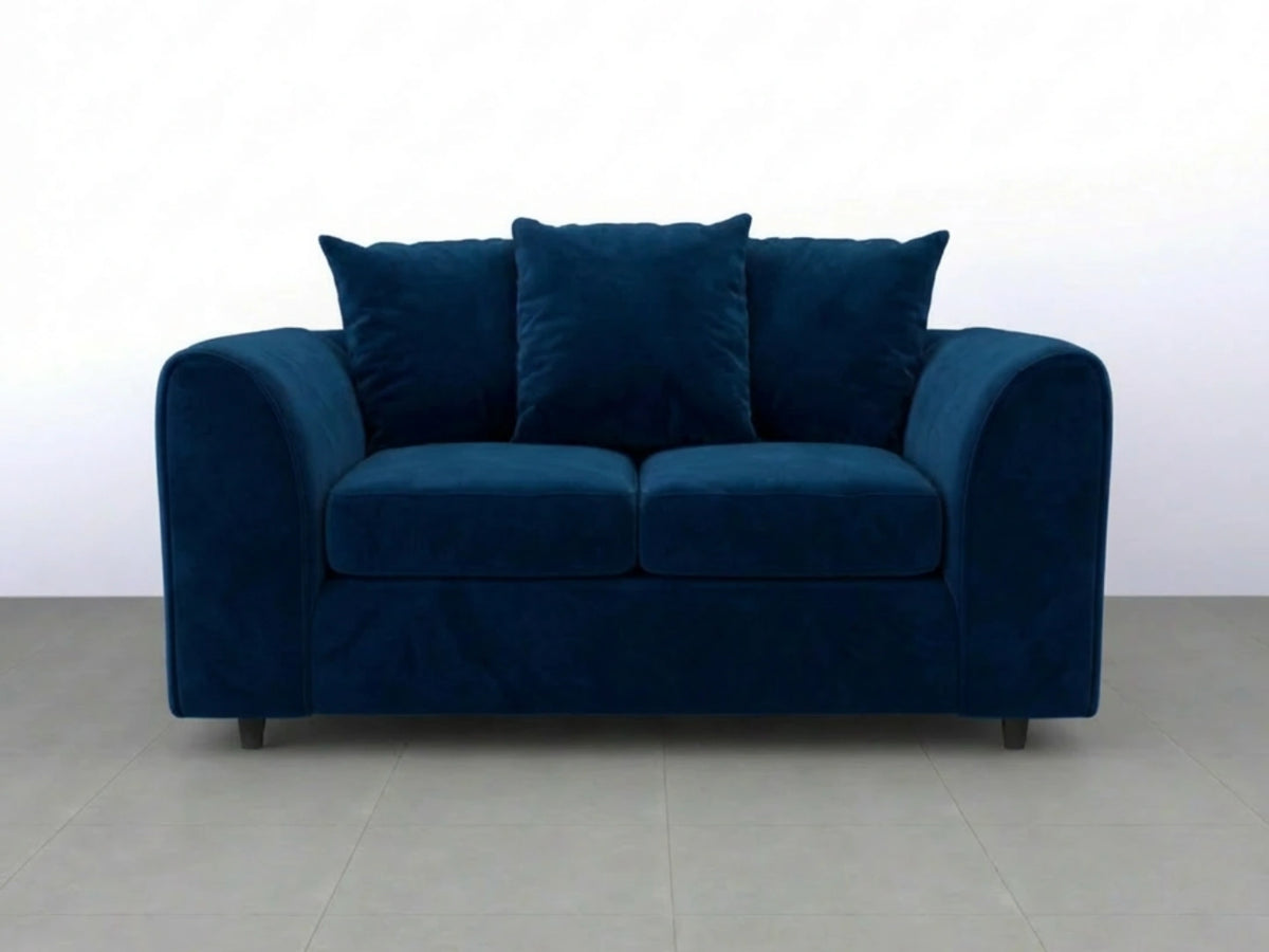 Plush Fabric Scatter Back Sofa Set