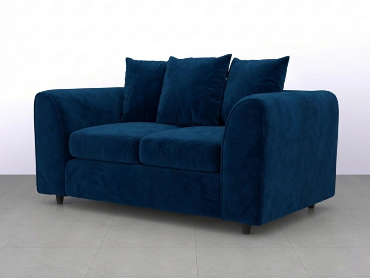 Plush Fabric Scatter Back Sofa Set