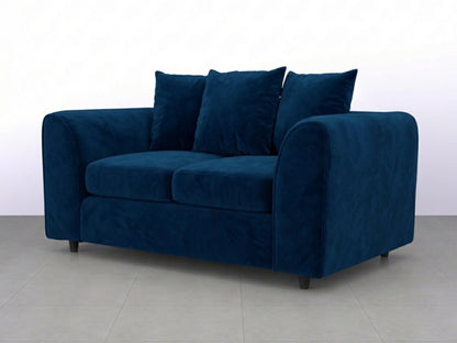 Plush Fabric Scatter Back Sofa Set