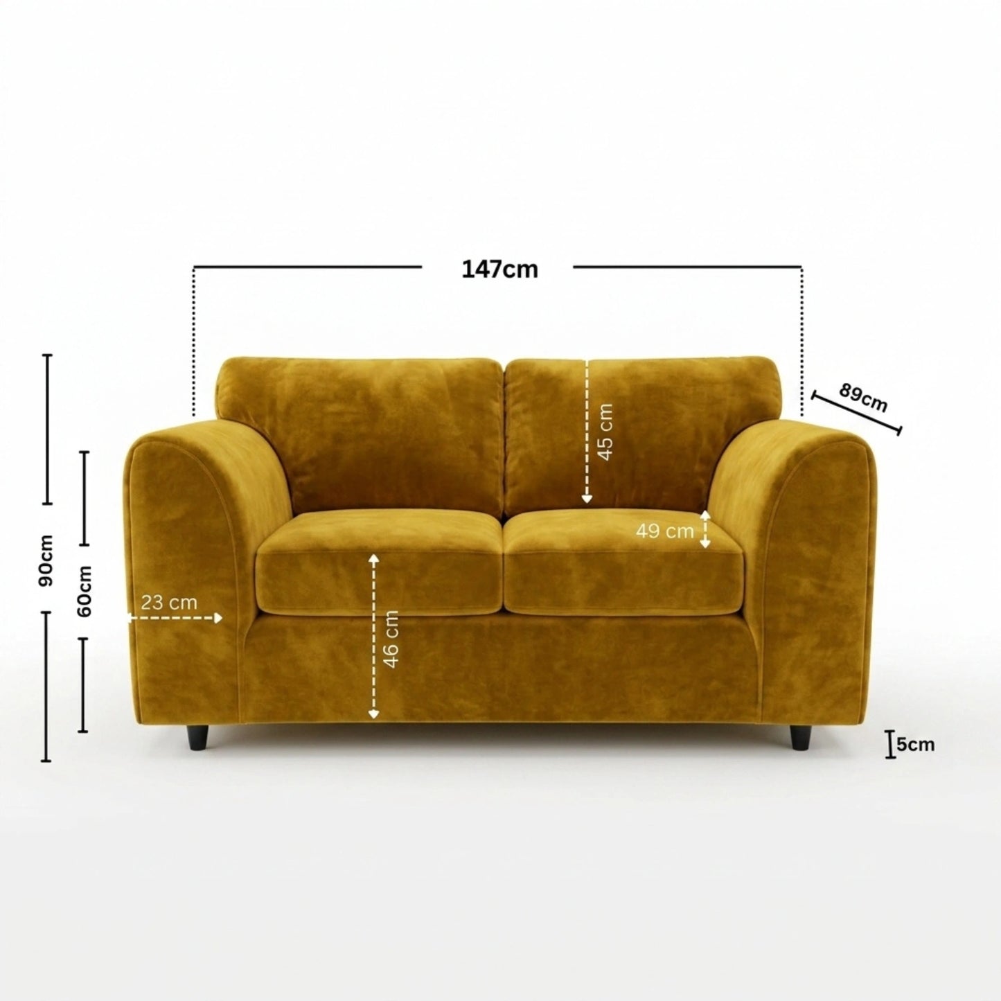 2 seater Mustard