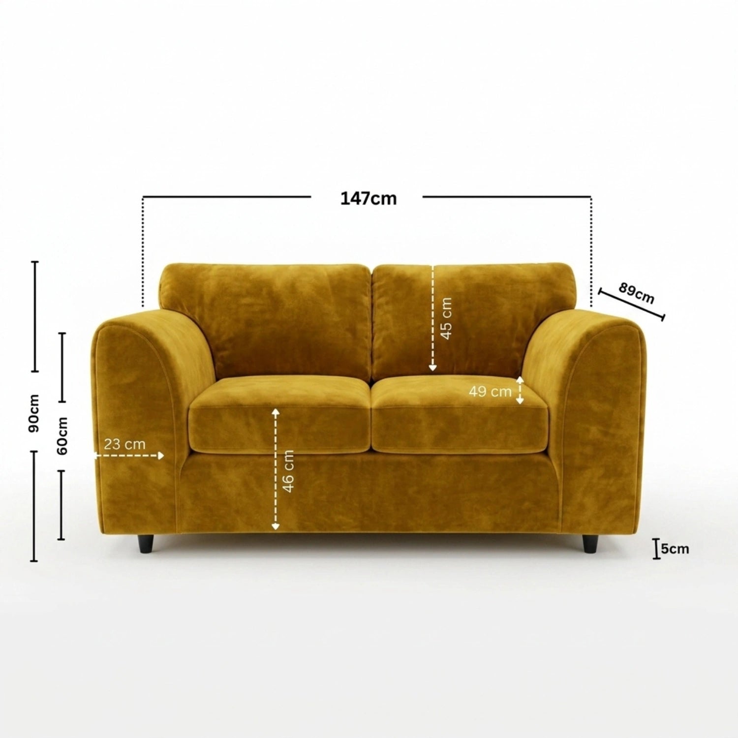 2 seater Mustard