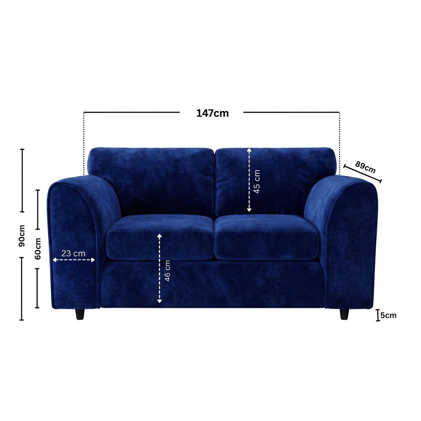 2 seater Midnight Blue