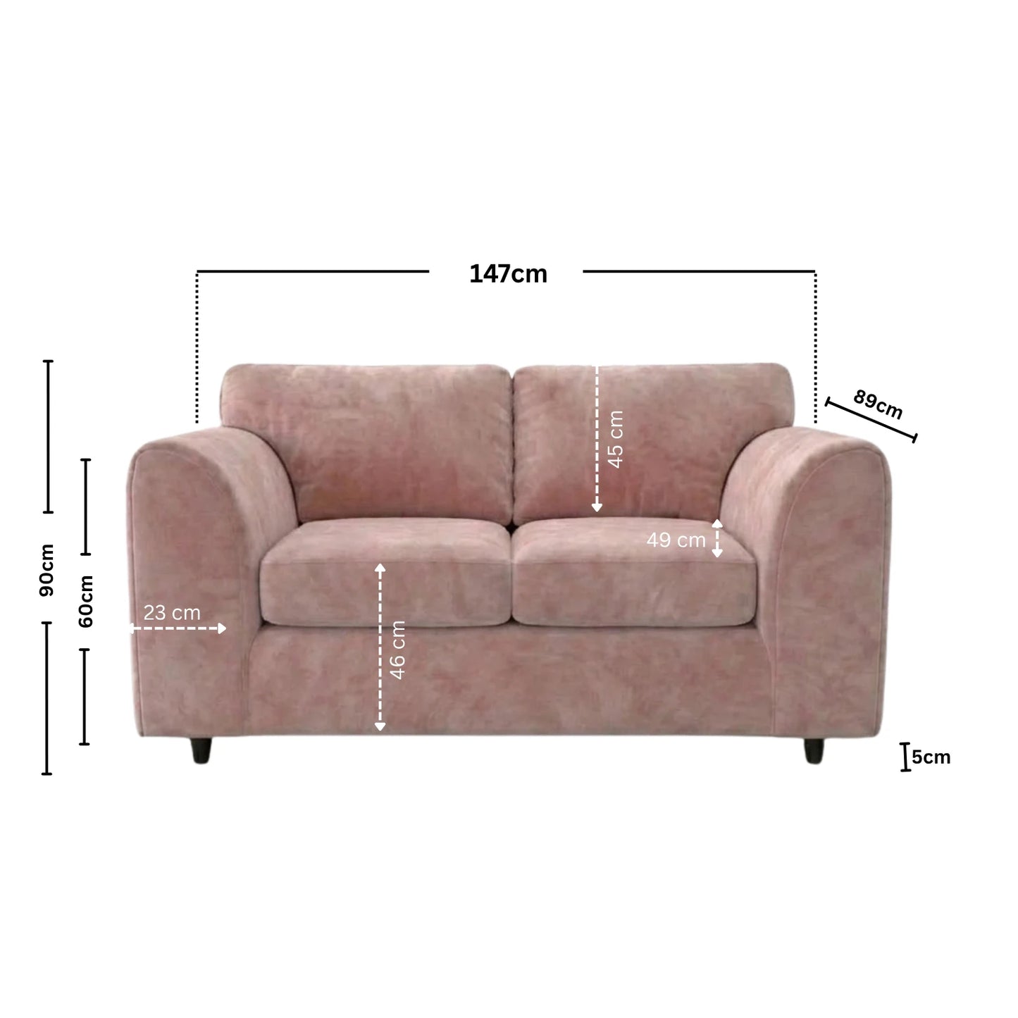 2 seater pink