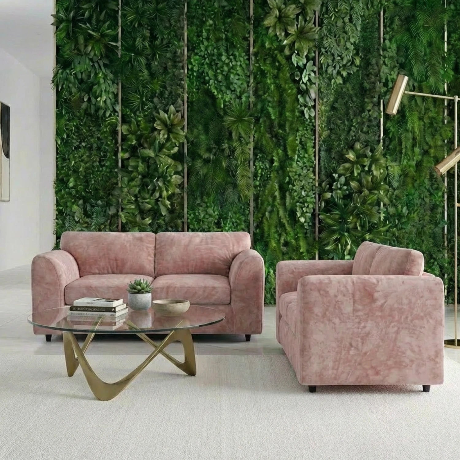 Comfortable plush fabric 2-seater corner sofa with scatterback cushions, perfect for cozy living room seating.