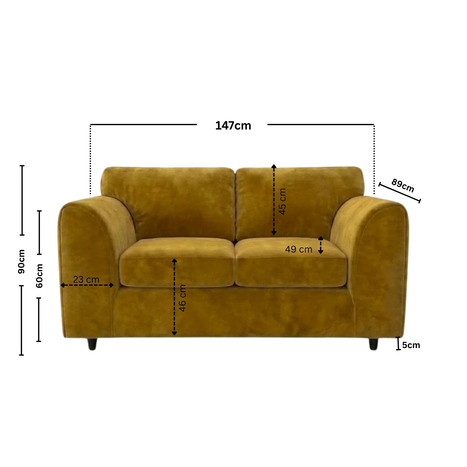 2 seater mustard
