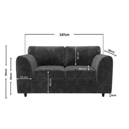 2 seater Dark Grey