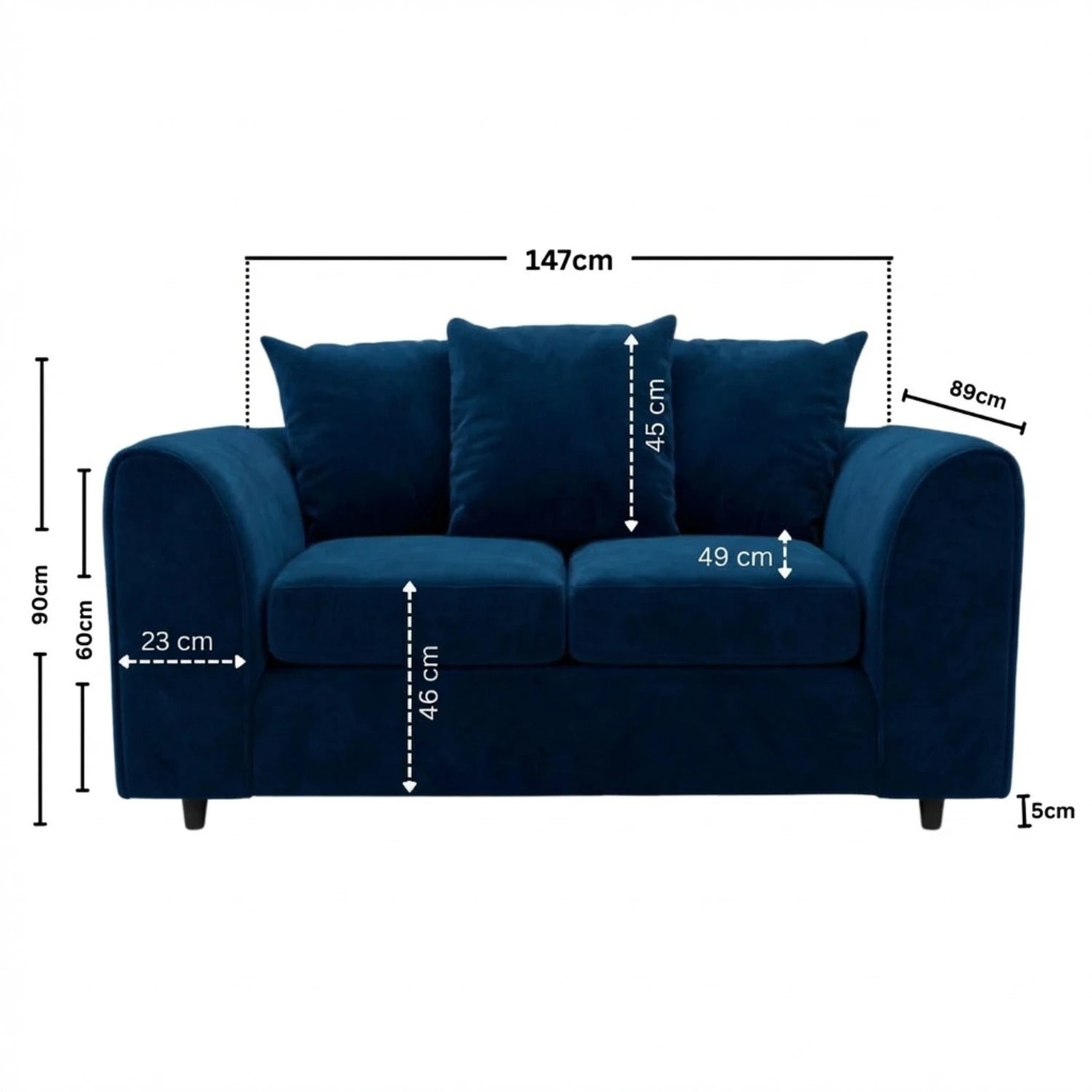 2 seater midnight blue