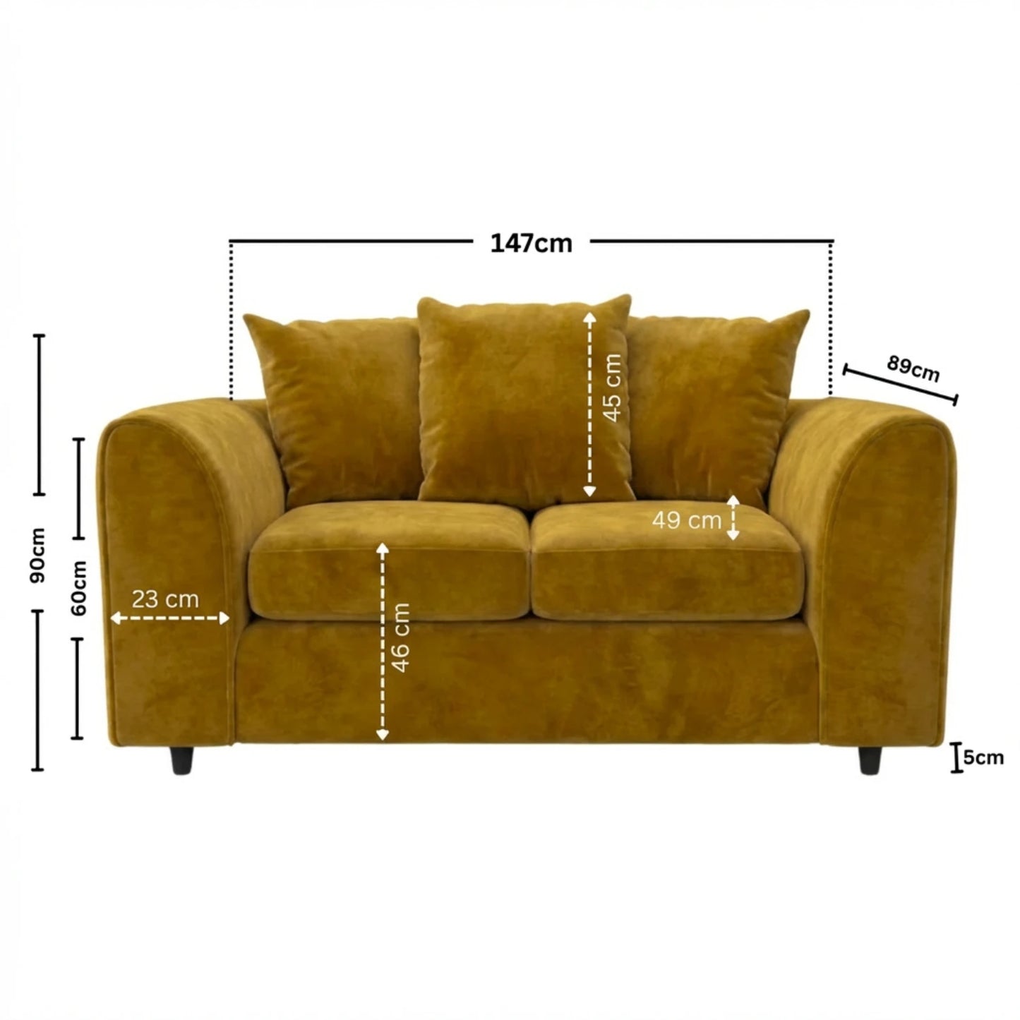 2 seater mustard