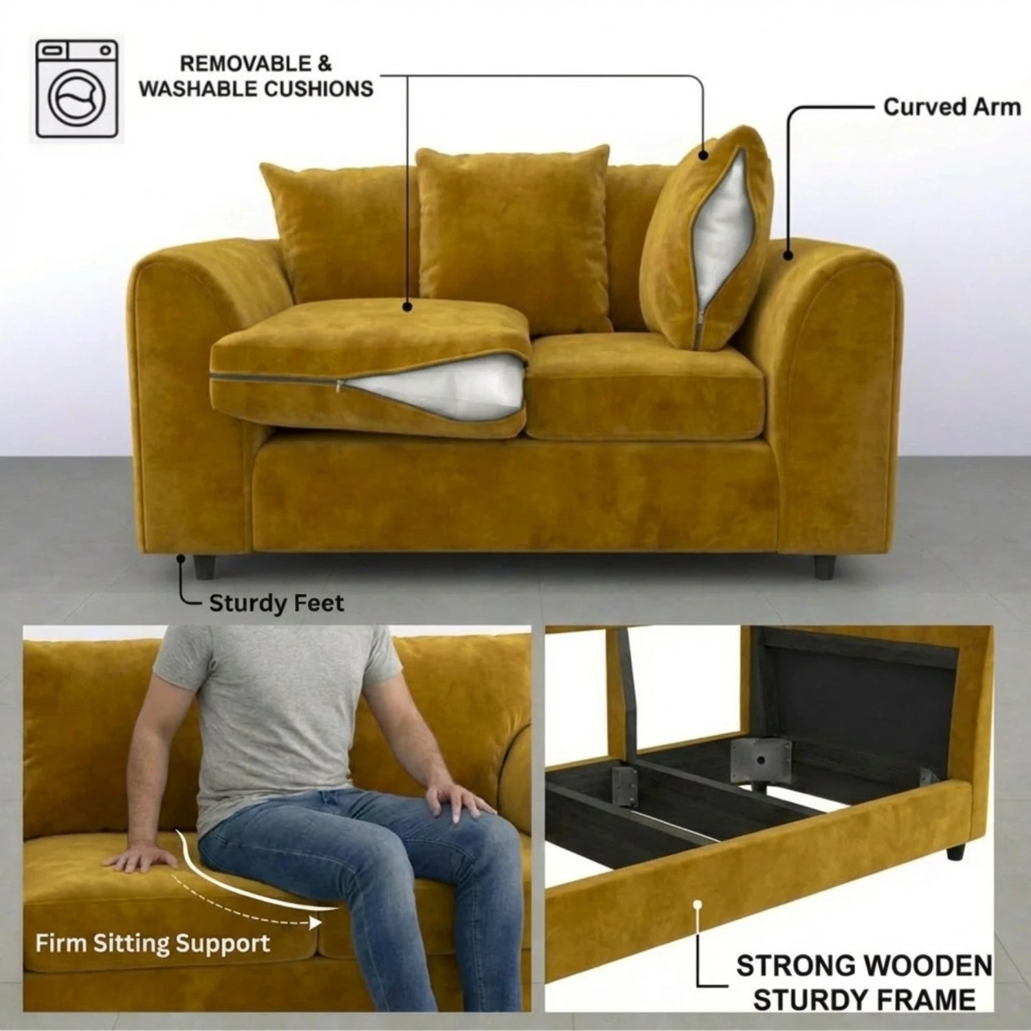 2 seater mustard