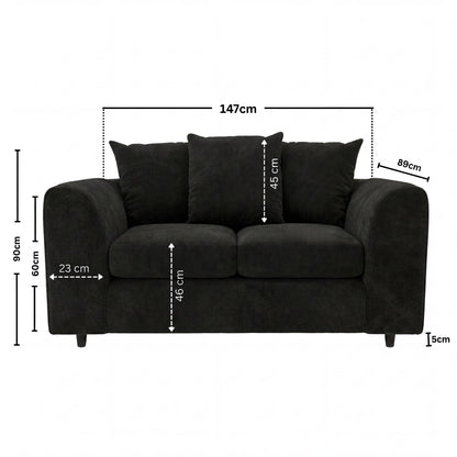 2 seater Black