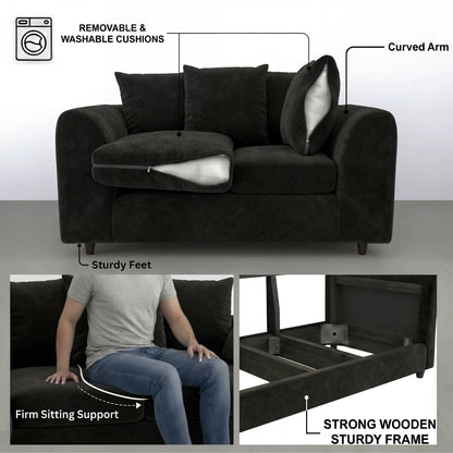 2 seater Black