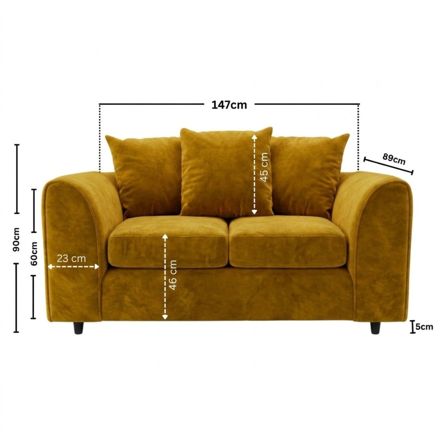 2 seater Mustard
