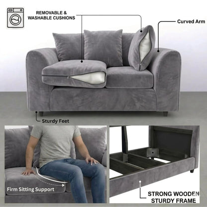 2 seater Light Grey