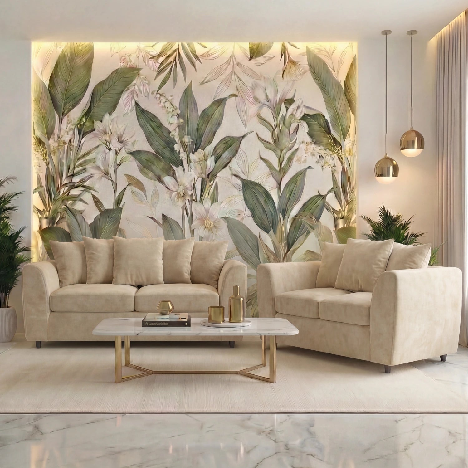 2 seater Cream