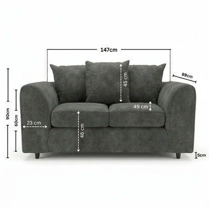 2 seater Dark Grey