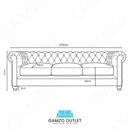 Midnight Blue 3 Seater