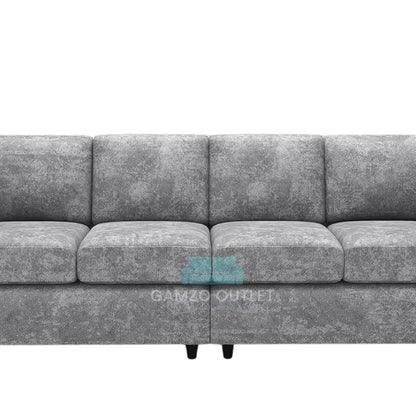 Alaska Fabric 4 Seater Full Back Sofa