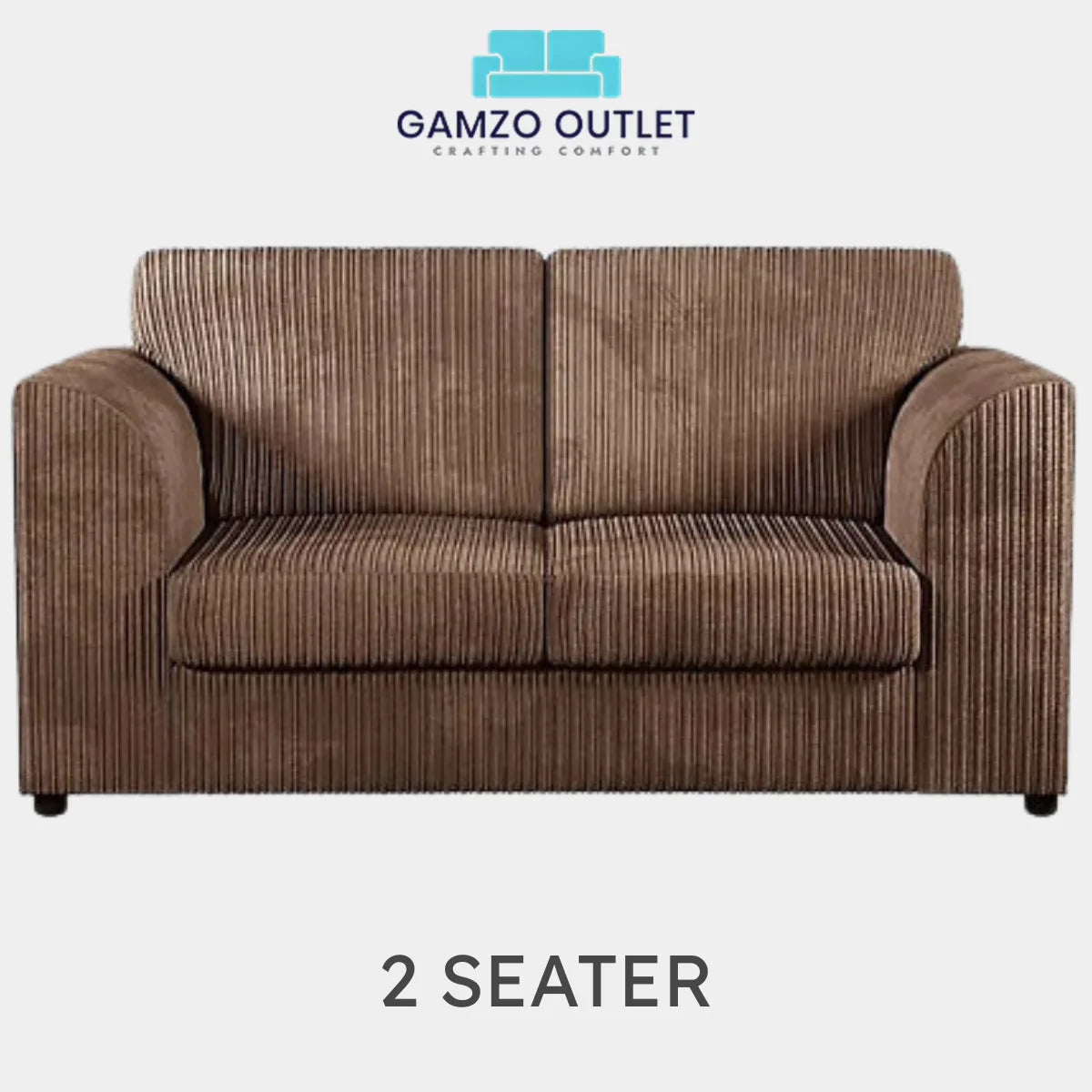 JUMBO CORD FULL BACK SOFA SET