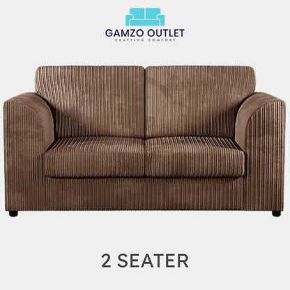 JUMBO CORD FULL BACK SOFA SET