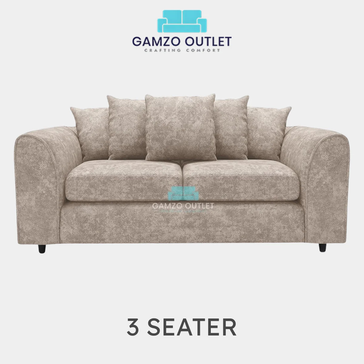 ALASKA FABRIC SCATTER BACK SOFA SET