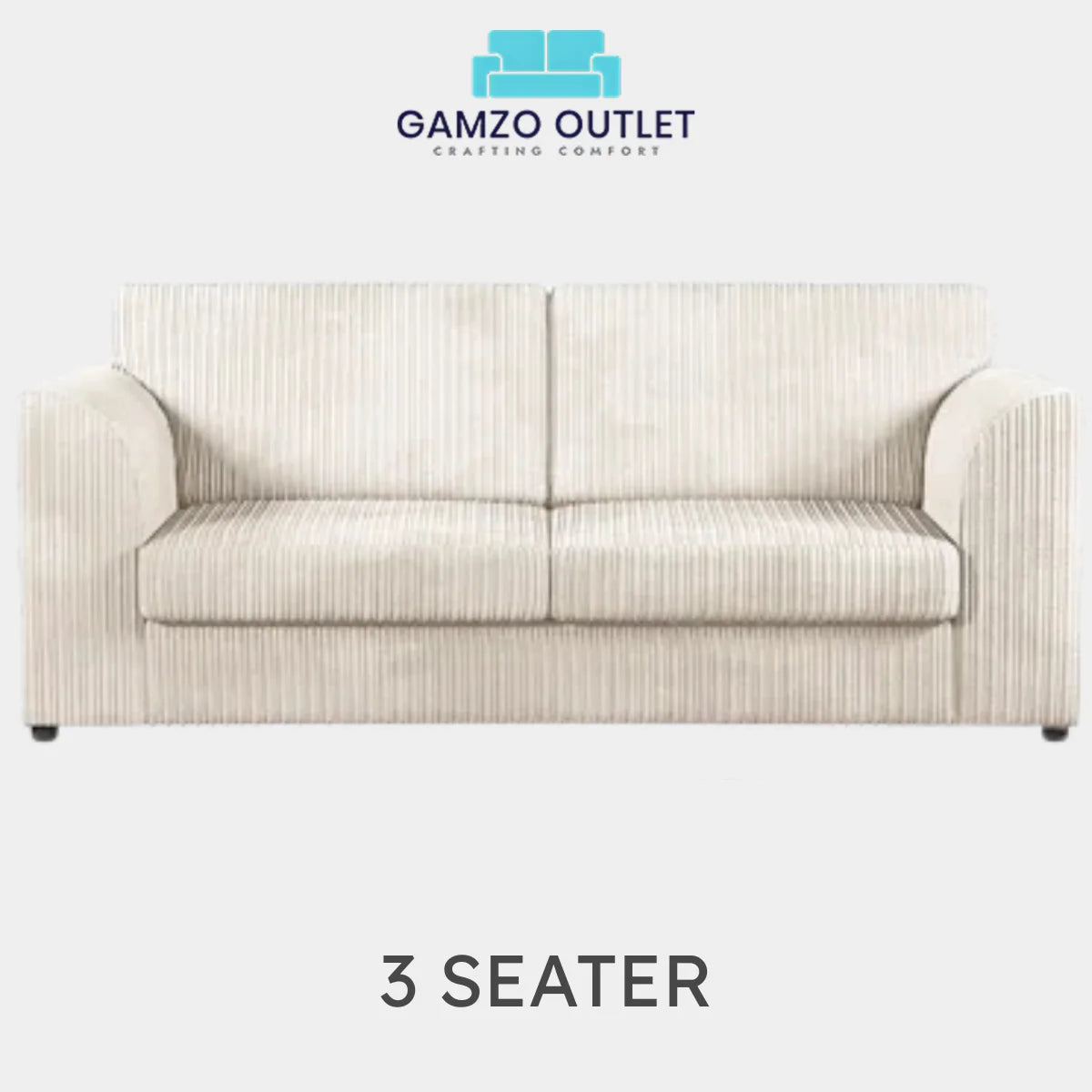 JUMBO CORD FULL BACK SOFA SET