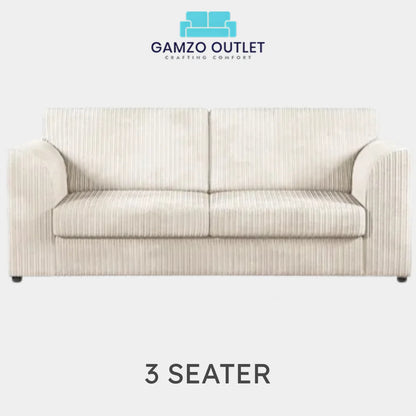 JUMBO CORD FULL BACK SOFA SET