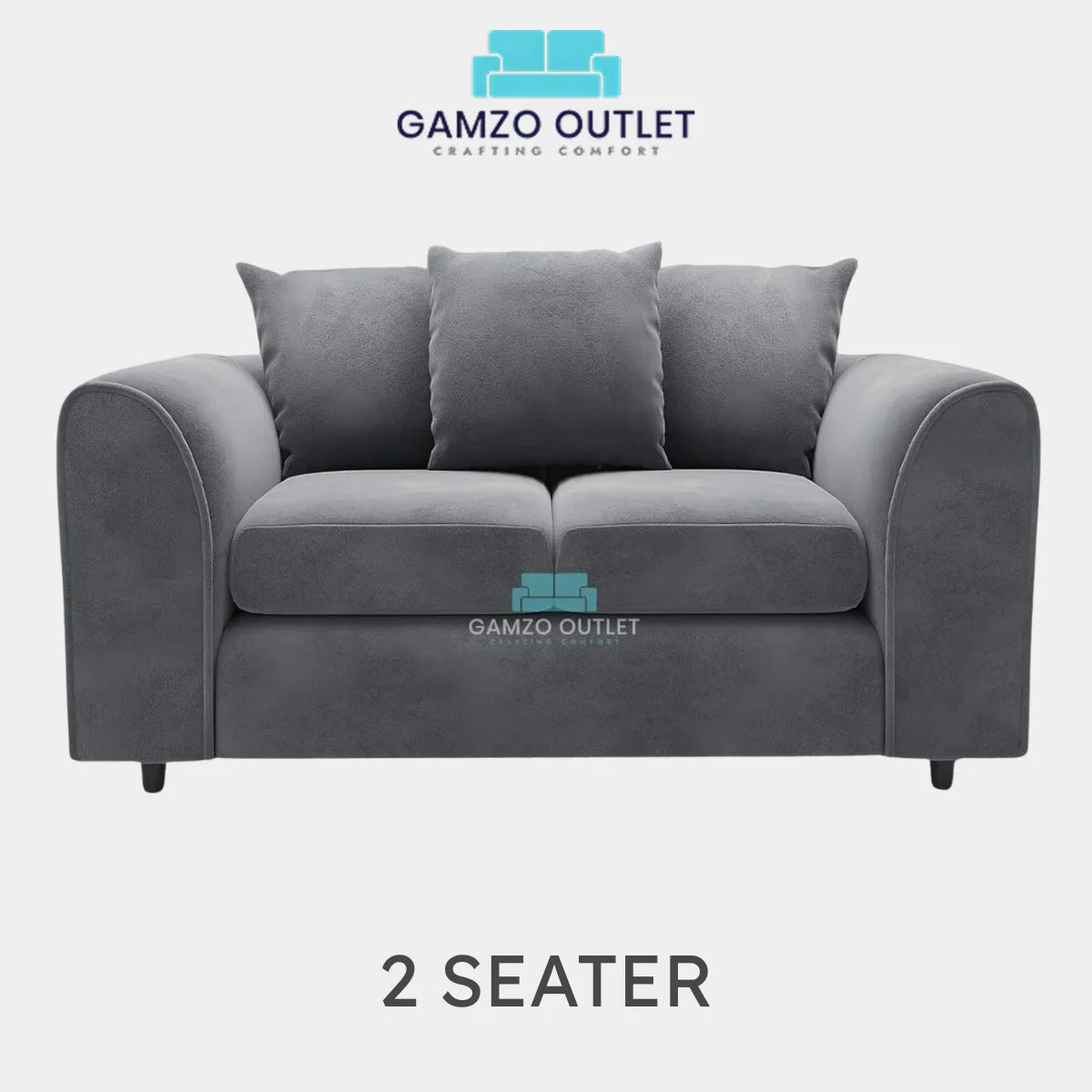 PLUSH FABRIC SCATTER BACK SOFA  SET