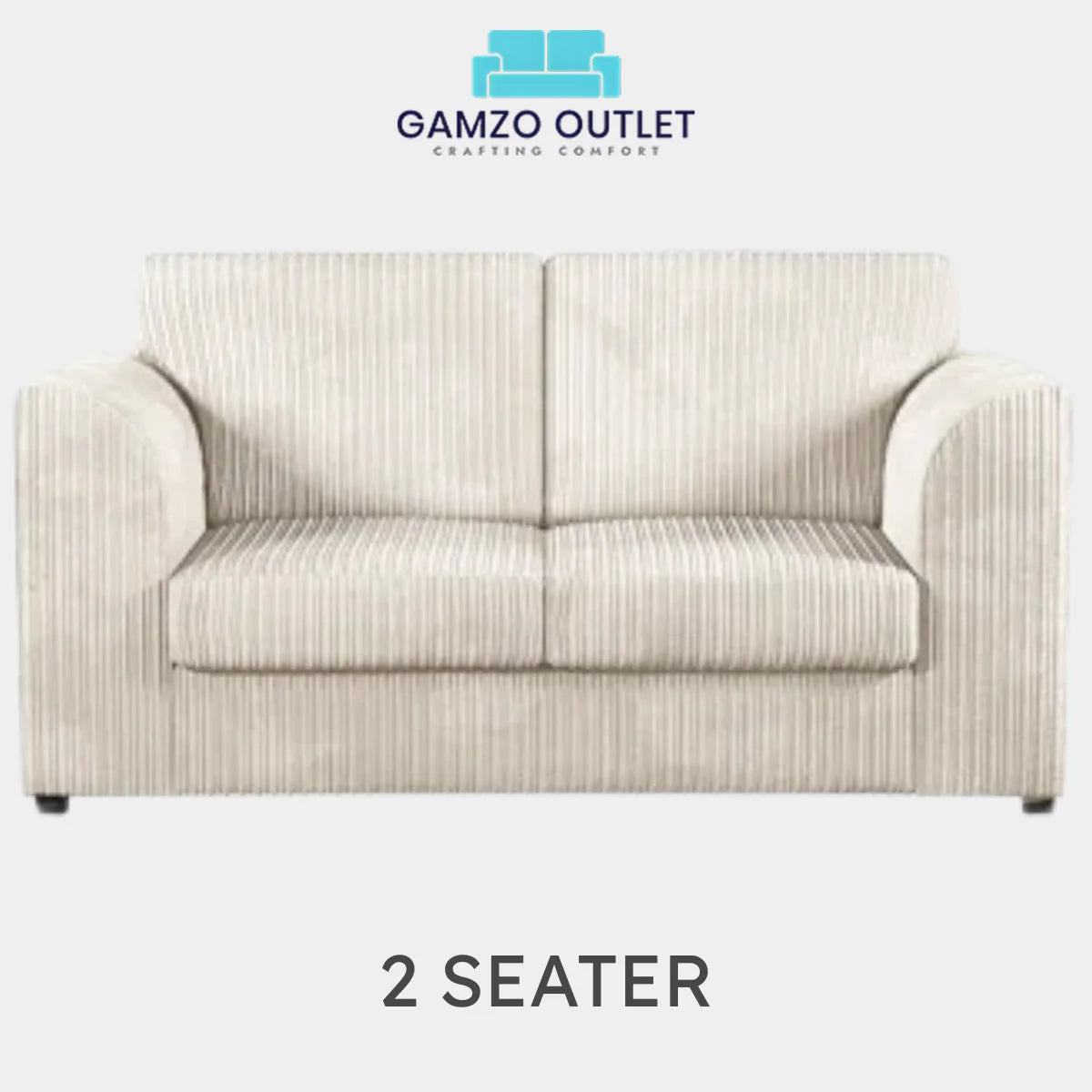 JUMBO CORD FULL BACK SOFA SET