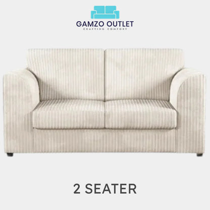 JUMBO CORD FULL BACK SOFA SET