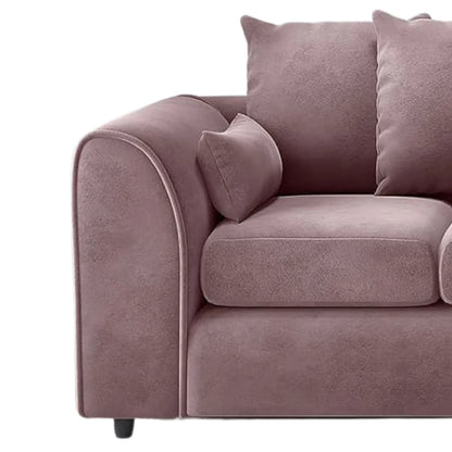 Plush Fabric 4 Seater Scatter Back Sofa