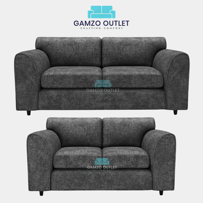 ALASKA FABRIC FULL BACK SOFA SET - Gamzo Outlet