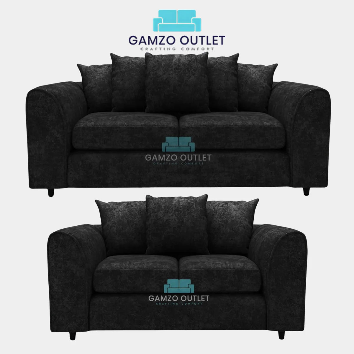 ALASKA FABRIC SCATTER BACK SOFA SET