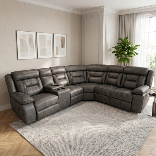 Model N Electric Recliner Corner Sofa