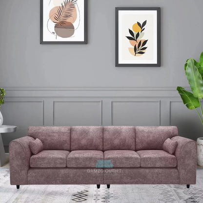 Alaska Fabric 4 Seater Full Back Sofa