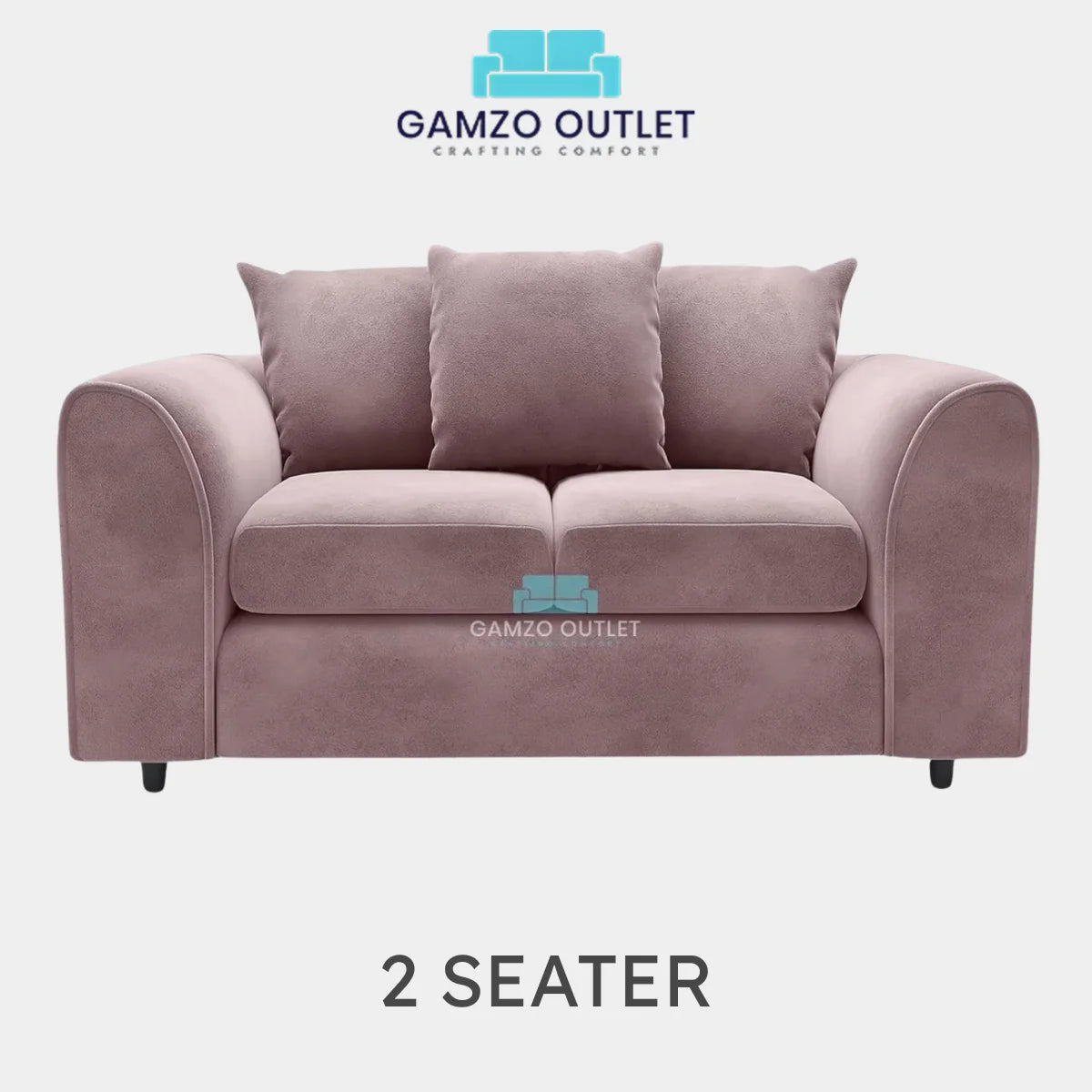 PLUSH FABRIC SCATTER BACK SOFA  SET