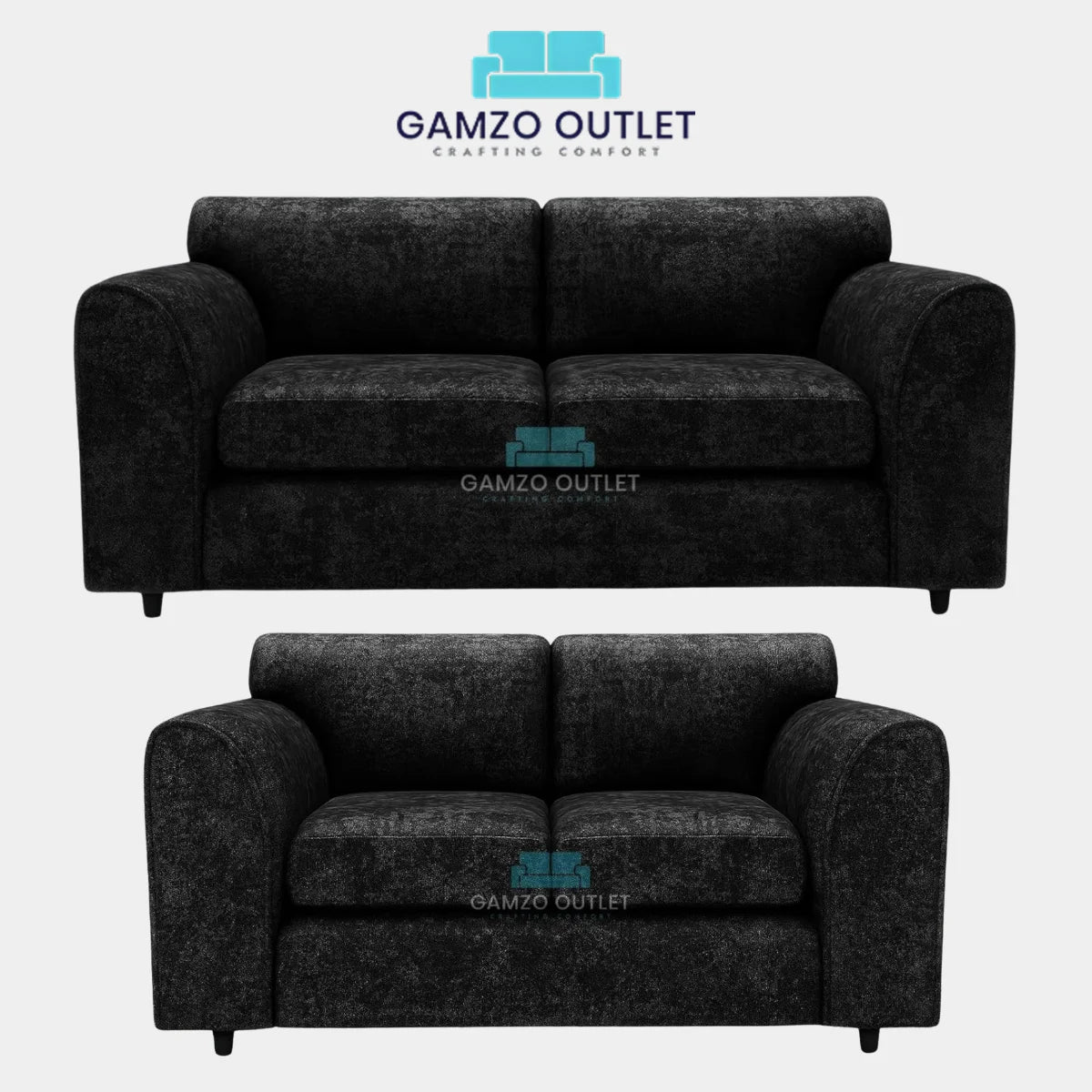 ALASKA FABRIC FULL BACK SOFA SET