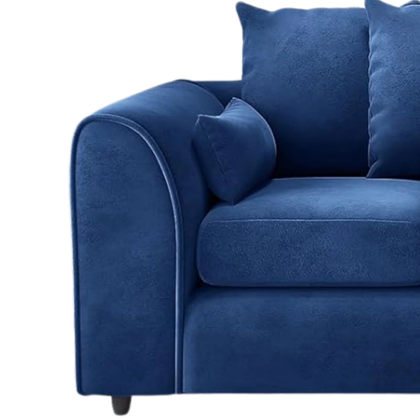 Plush Fabric 4 Seater Scatter Back Sofa