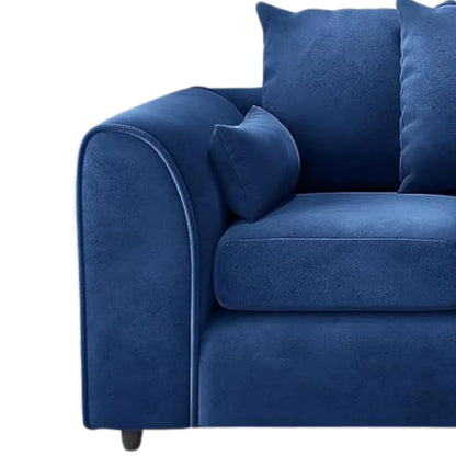 Plush Fabric 4 Seater Scatter Back Sofa