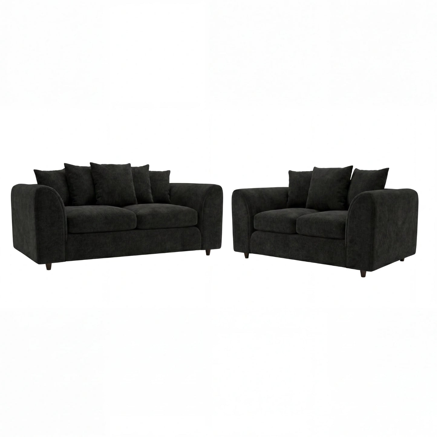 3+2 seater Black