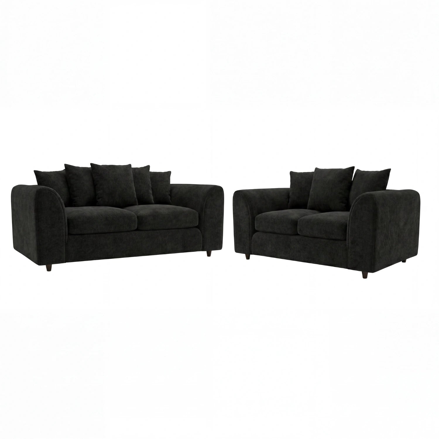 3+2 seater Black