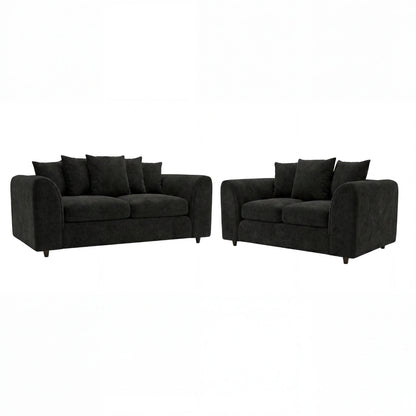 3+2 seater Black